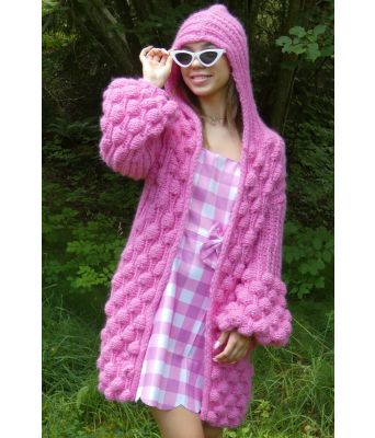 Rosa Bubbledream jakke med hettet - TTG009