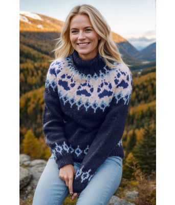 Marineblå villmarksgenser - Linka Neumann design VGHG0003