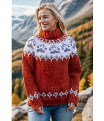 Rustrød villmarksgenser - Linka Neumann design VGHG0006D