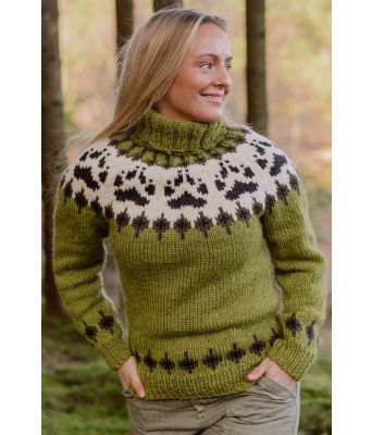 Vårgrønn villmarksgenser - Linka Neumann design VGHG0042