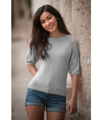 Lys grå Miramar strikket topp - Viking 1706-06-413