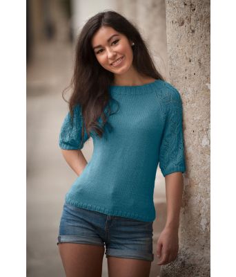 Miramar strikket topp i mørk petrol / turkis - Viking 1706-06-428