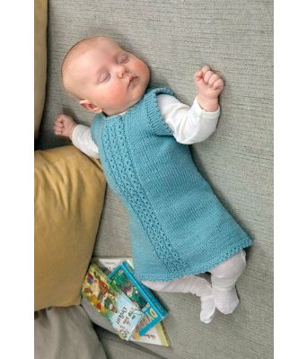 Trulte lang tunika til baby i turkis - Viking 1802-18