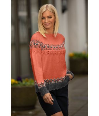 Oransje Linn genser - Viking 1917-09B