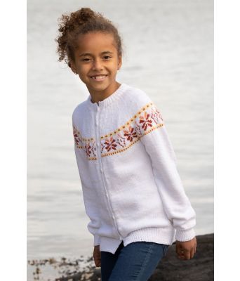 Nelly strikkejakke til jente - Viking 1918-02B