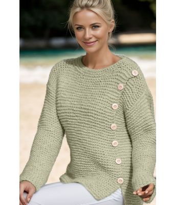 Mosegrønn Liv genser - Viking 1923-7-334