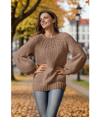 Lysebrun Smil genser - Viking 1923-8-309