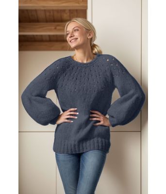 Jeansblå Smil genser - Viking 1923-8-327