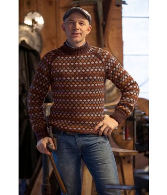 Erik Alfred sin "Oppfinner" genser i brunfarger - Viking 2010-01