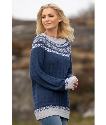 Blå Peggy strikkegenser Kathrine Sørland - Viking -2011-6