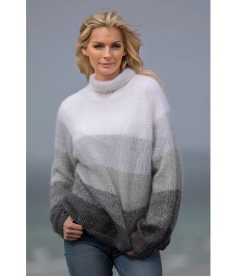 Andrine stripete grå strikkegenser Kathrine Sørland - Viking 2012-1A