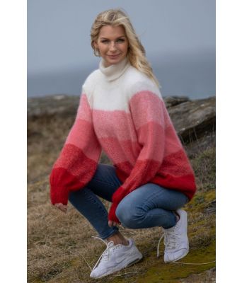 Andrine rødstripete strikkegenser Kathrine Sørland - Viking 2012-1B