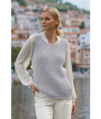 Lys grå Jekt strikkevest - Viking 2014-09-513