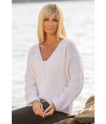 Skatt hvit perlestrikket genser - Viking 2022-5