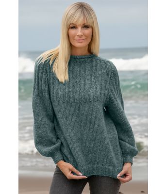 Petrolfarget Behag genser - Viking 2022-2-338