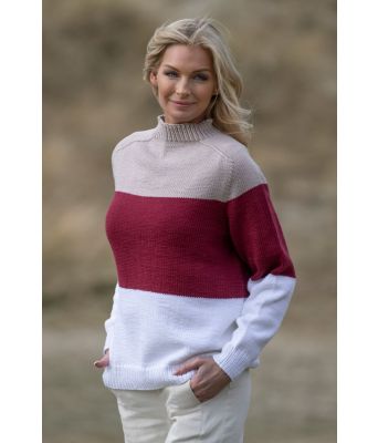 Dans stripete strikkegenser i bomull Kathrine Sørland - Viking 2023-4b