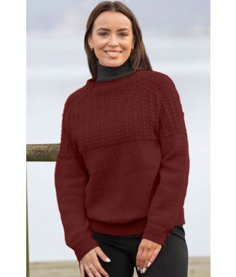 Rødbrun Tandori genser - Viking 2023-5-455