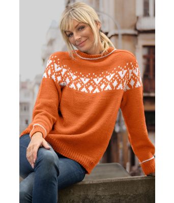 Terracottafarget Piff genser - Viking 2023-7-453