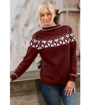 Rødbrun Piff genser - Viking 2023-7-455