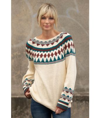 Rosmarin strikket bomullsgenser Kathrine Sørland - Viking 2024-1