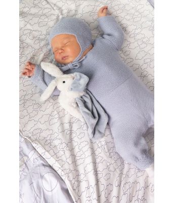 Evig gråblått hentesett med genser og sparkebukse - Viking 2028-3b