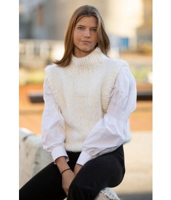 Seed strikket vest med høy hals - Viking 2029-7