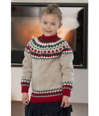 Nellik perlegrå julegenser til jente - Viking 2032-10