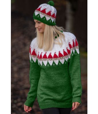 Grønn nissegenser og nisselue Kathrine Sørland - Viking 2032-3B