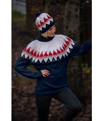 Marineblå nissegenser og nisselue Kathrine Sørland - Viking 2032-3C