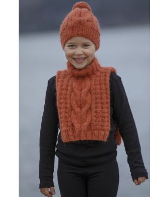 Halm strikket hals med strikkelue - Viking 2033-1B