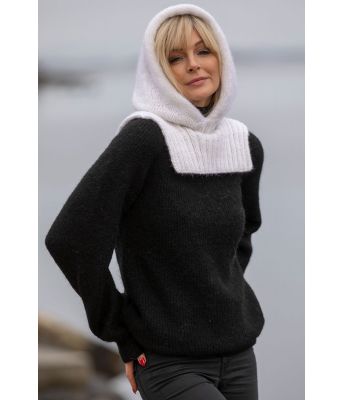 Hood strikket hals med hette Kathrine Sørland - Viking 2034-2