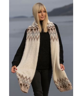 Kathrine strikket skjerf - Viking 2034-4