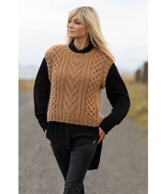 Sammen brun strikkevest Kathrine Sørland - Viking 2035-09b