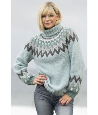 Kathrine genseren i lys petrol - Viking 2035-01a