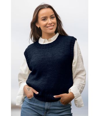 Marineblå Salvie strikkevest - Viking 2114-04-526