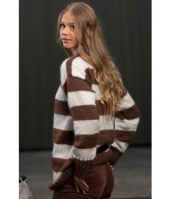 Lola stripete strikket genser - Viking 2203-04