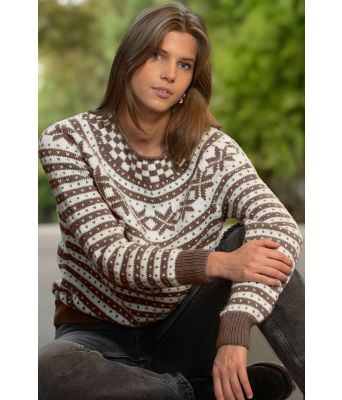 Brun fanagenser med rundfelling - Viking 2207-2-509