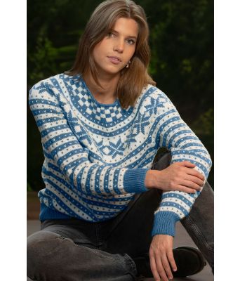 Mørk blå fanagenser med rundfelling - Viking 2207-2-525