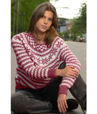 Lyngfarget fanagenser med rundfelling - Viking 2207-2-564