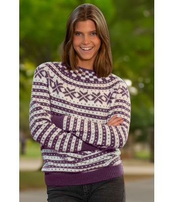 Mørk lilla fanagenser med rundfelling - Viking 2207-2-569