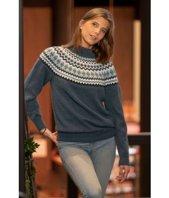 Maridal genser i mørk petrol - Viking 2207-5A