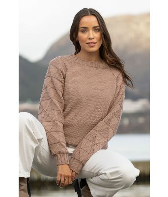 Koriander strikket genser i bomull - Viking 2209-02