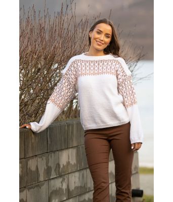 Sar strikkegenser i bomull - Viking 2209-07