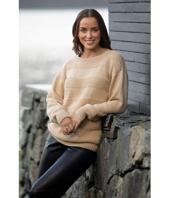 Wasabi genser med striper (bomullsgarn) - Viking 2209-10