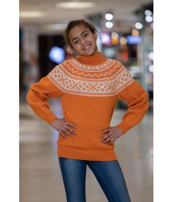 Setesdalsgenser med rundfelling til barn - Viking 2210-03B