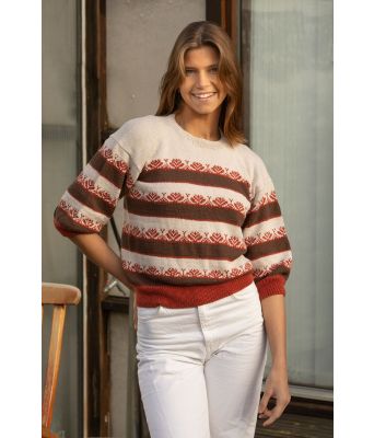 Silia strikkegenser i bomull / bambus garn - Viking 2215-04