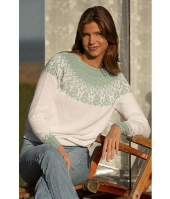 Blomma genser i bomull / bambus garn - Viking 2215-05A