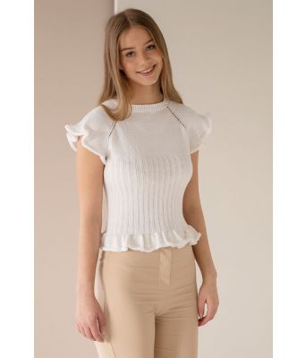 Enola strikket topp med raglan - Viking 2216-08