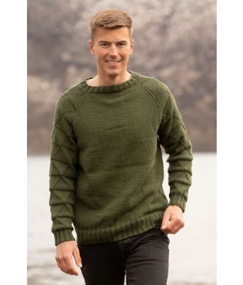 Koriander strikkegenser i bomullsgarn til herre -Viking 2221-10