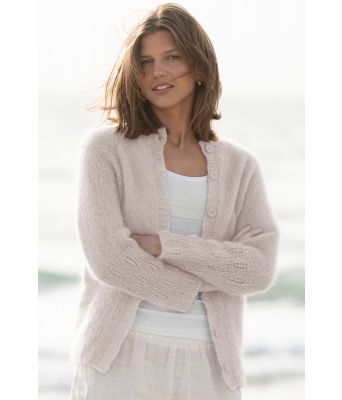 Trane strikket jakke i kid silk - Viking 2224-4